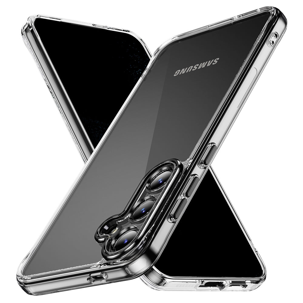 YSM For Samsung Galaxy S24 Slim Case Precise Lens Cutout Acrylic+TPU+Metal Mobile Phone Shell - Black YSM For Samsung Galaxy S24 Slim Case Precise Lens Cutout Acrylic+TPU+Metal Mobile Phone Shell - Black